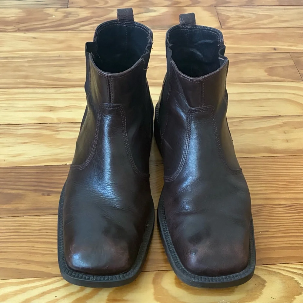 Kenneth Cole Reaction Leather Chelsea Boots Size 8 1/2
